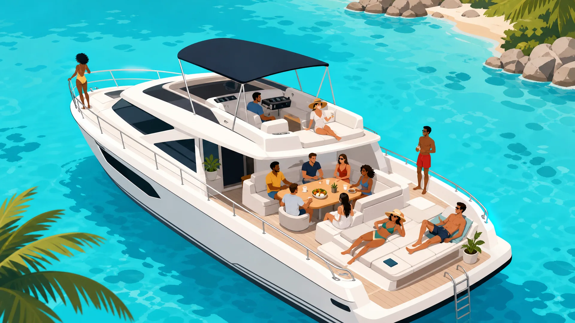 Private Boat Charters in Nassau for Large Groups