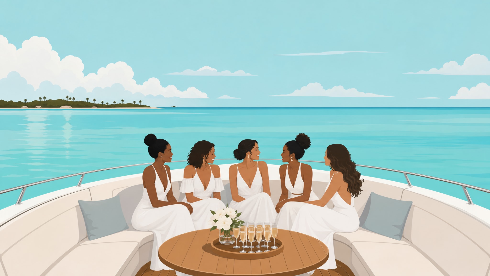 Private Boat Charter in Nassau for Bridal Parties