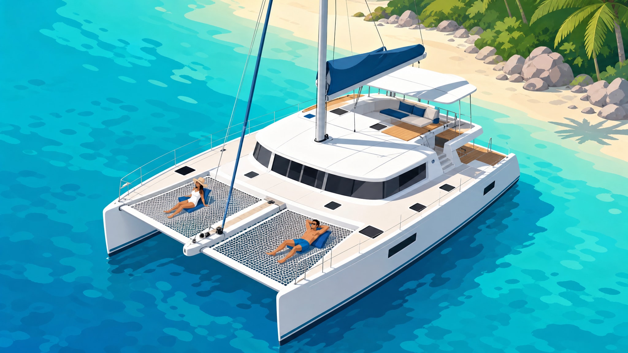 Private Catamaran Charter Nassau: Space & Style Onboard
